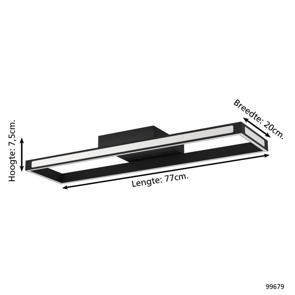 Design plafondlamp Salvilanas-Z zwart Eglo 9002759996796