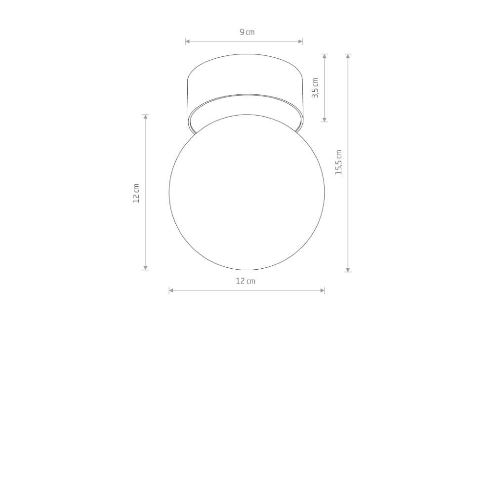 Glazen plafondlamp Kier S 15,5cm Lyora 5903139103022