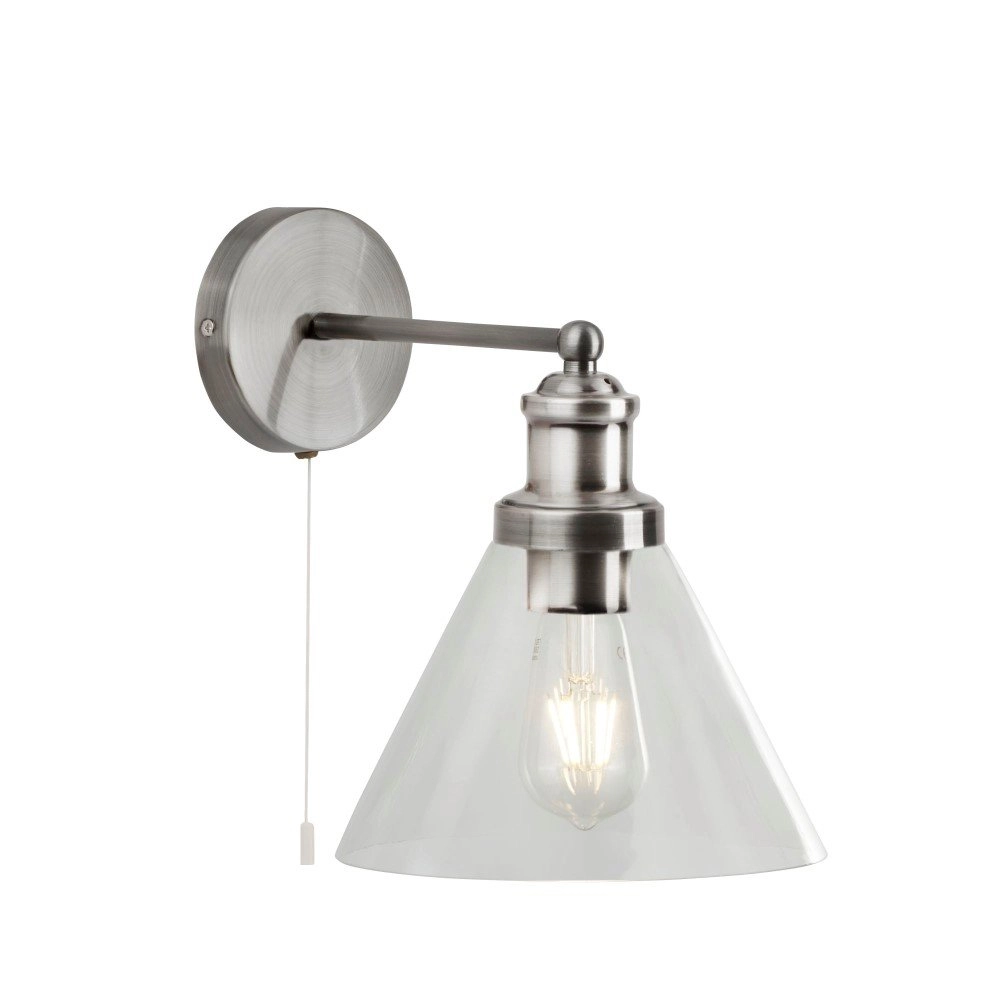 Wandlamp Pyramid mat zilver