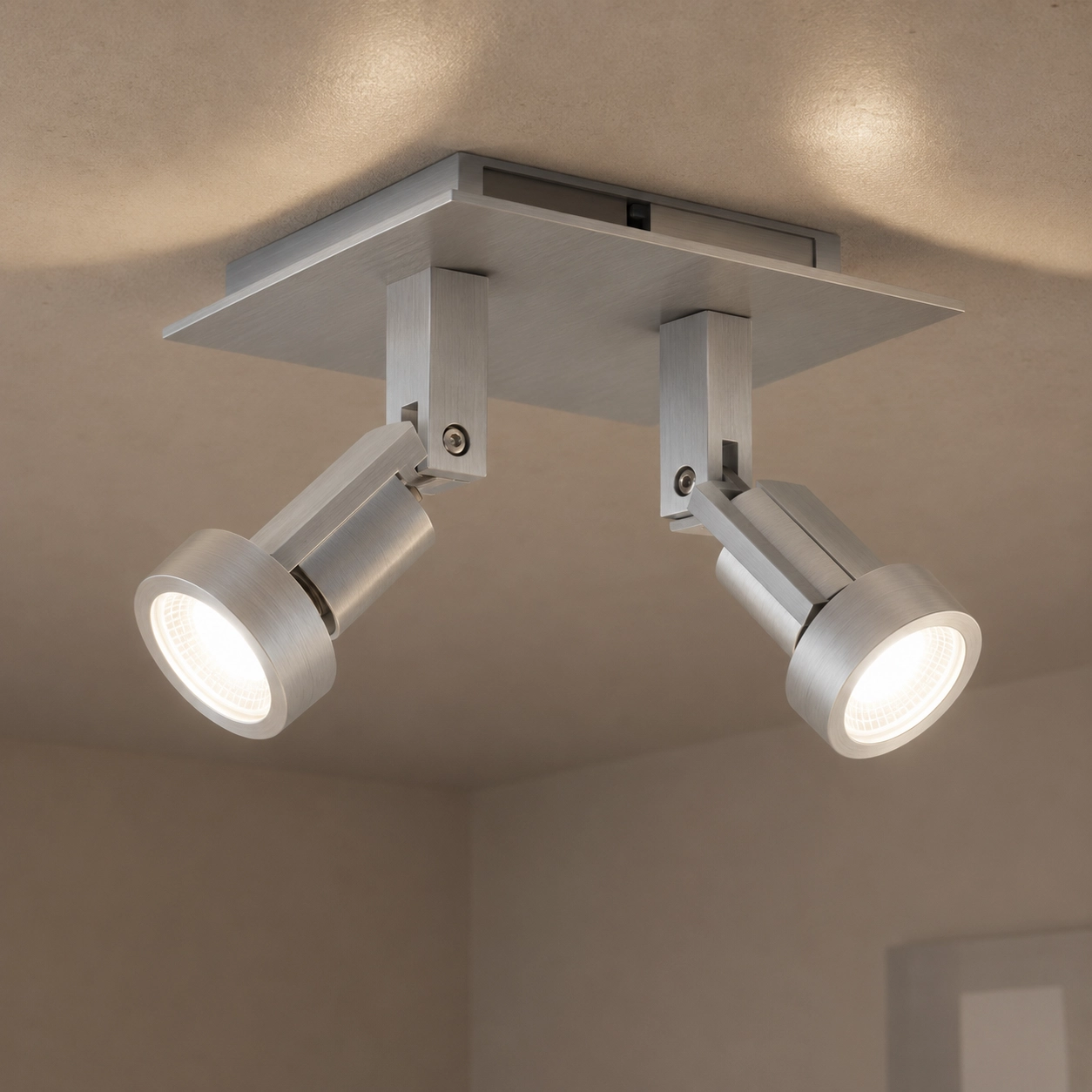 Dubbele opbouwspot Tech II grijs