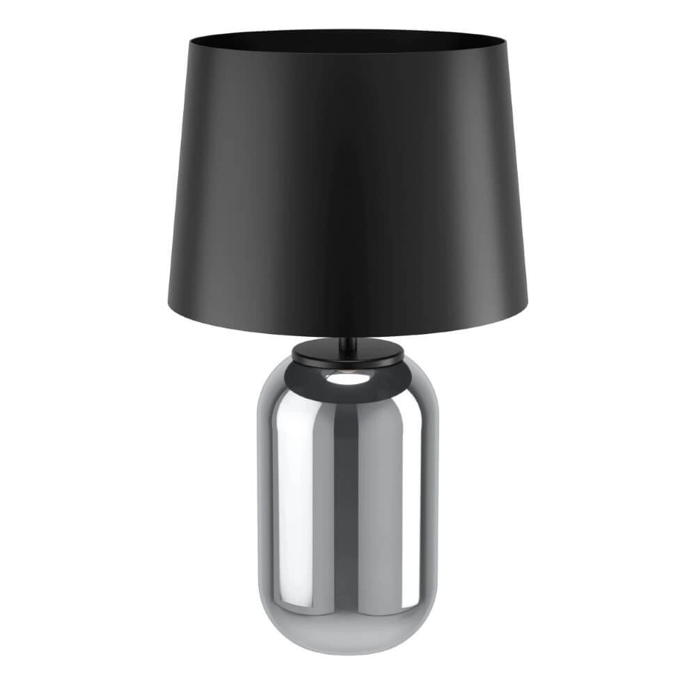 Chique schemerlamp Cuite met zwarte kap