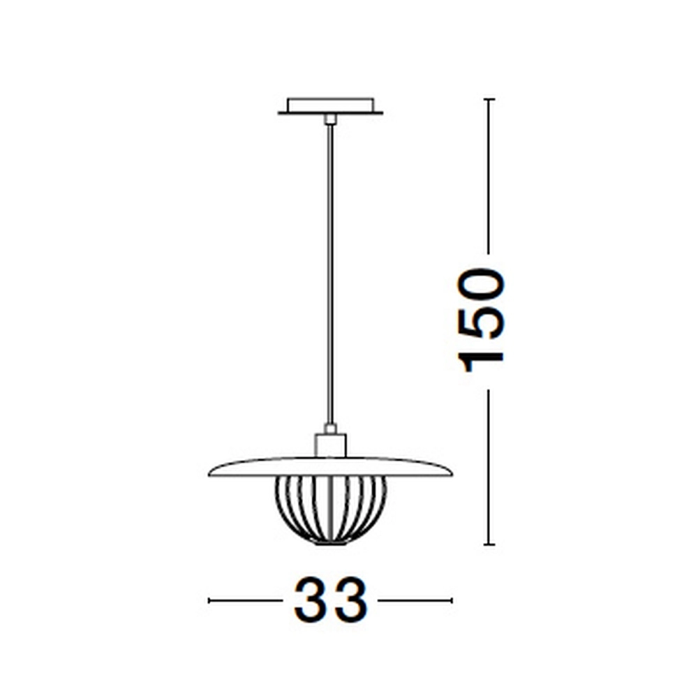 Hanglamp Fox goud Lyora 5212017433527