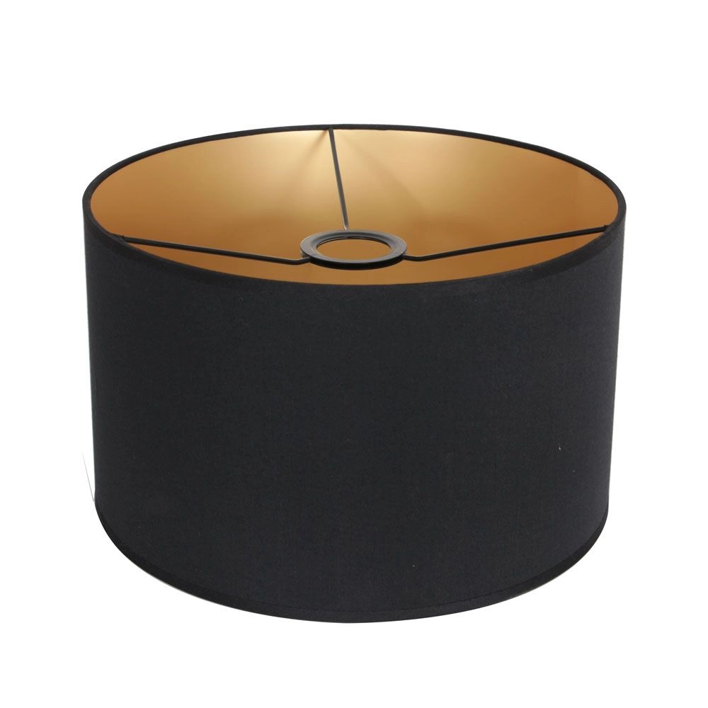 Vloerlamp brons Stang met zwarte kap Steinhauer 8712746189698