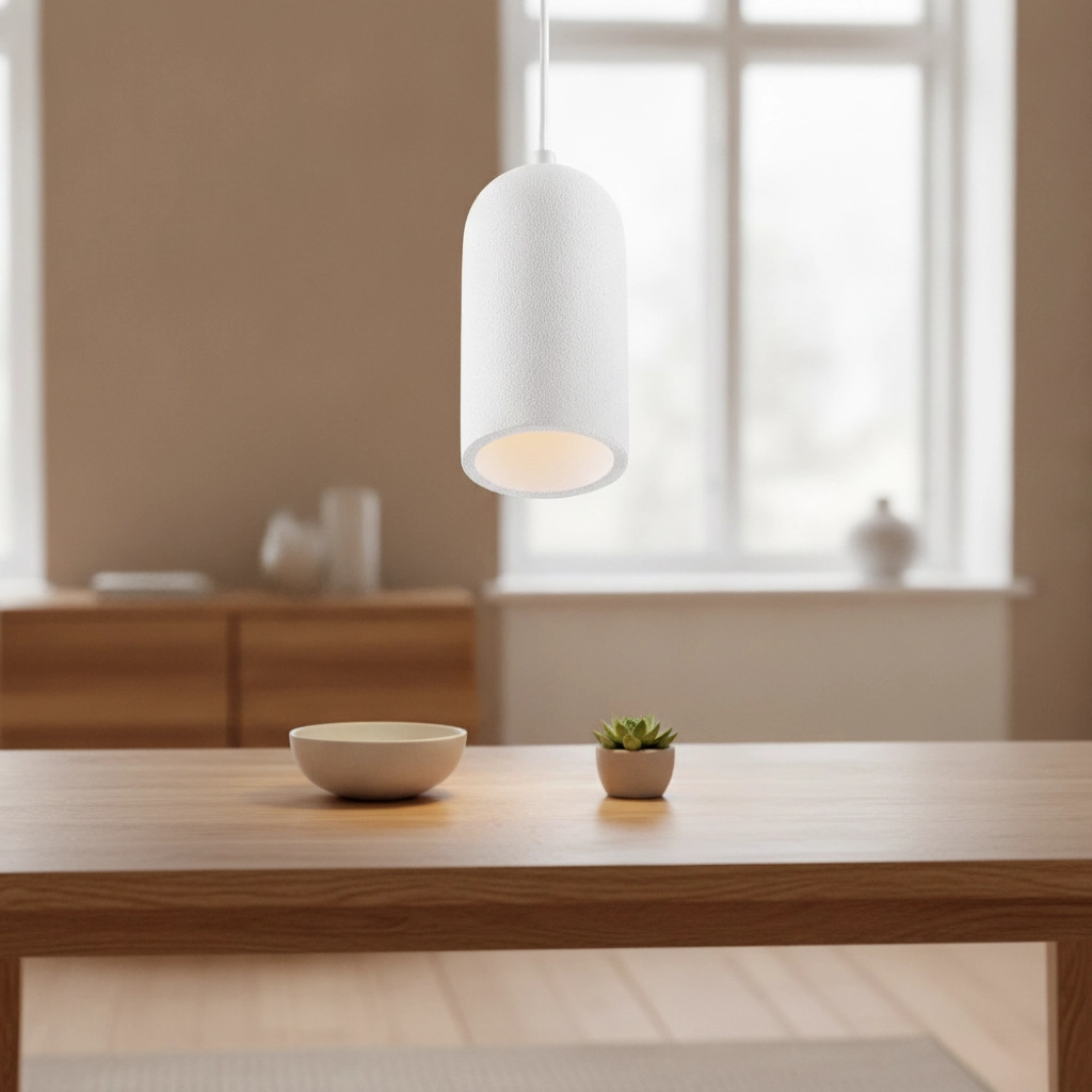 Witte hanglamp Dome design
