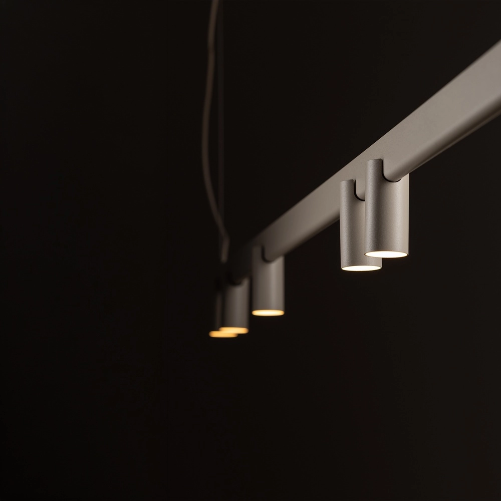 Design hanglamp Fourty 7-lichts zand bruin Lyora 5903139122948