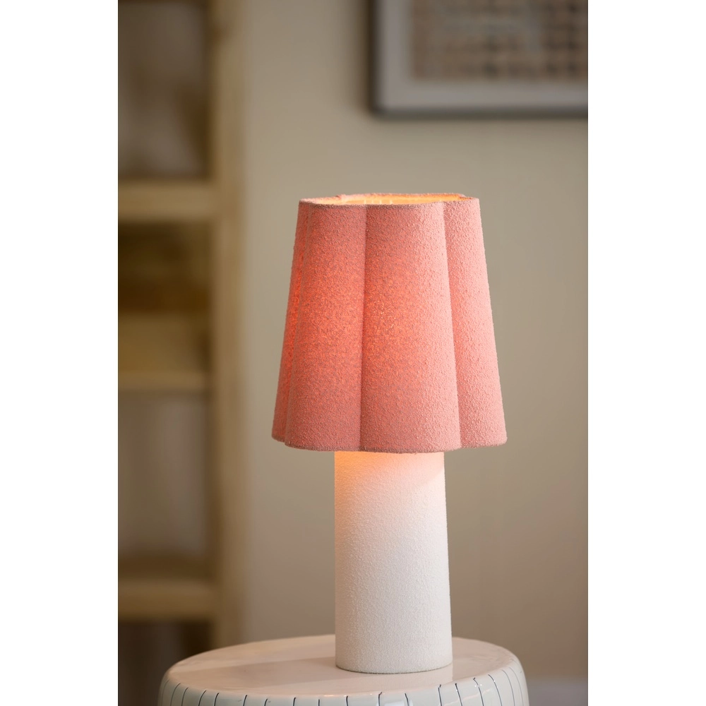 Schemerlamp Musaby organische vorm - wit en roze Light & Living 8717807784256