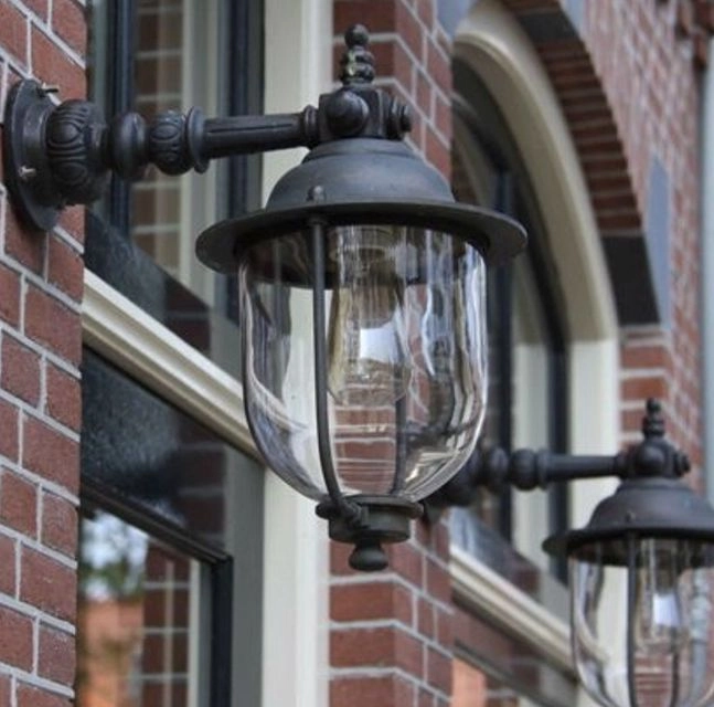 Landelijke buitenlamp Lindau 40cm brons bruin KS verlichting 8714732728409