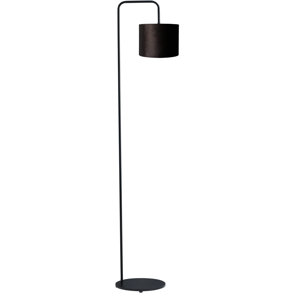 Vloer Schemerlamp Venus 152cm met zwarte lampenkap
