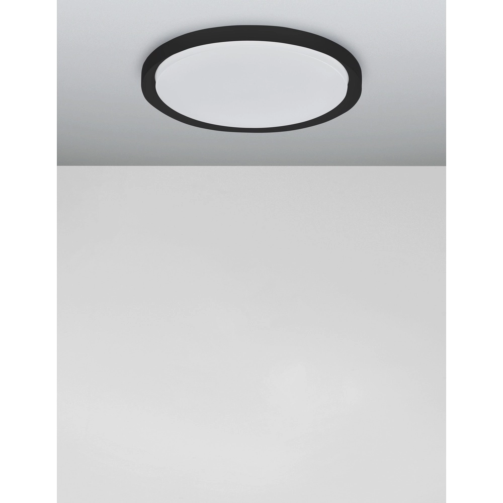 Plafonniere Troy zwart Ø 46cm