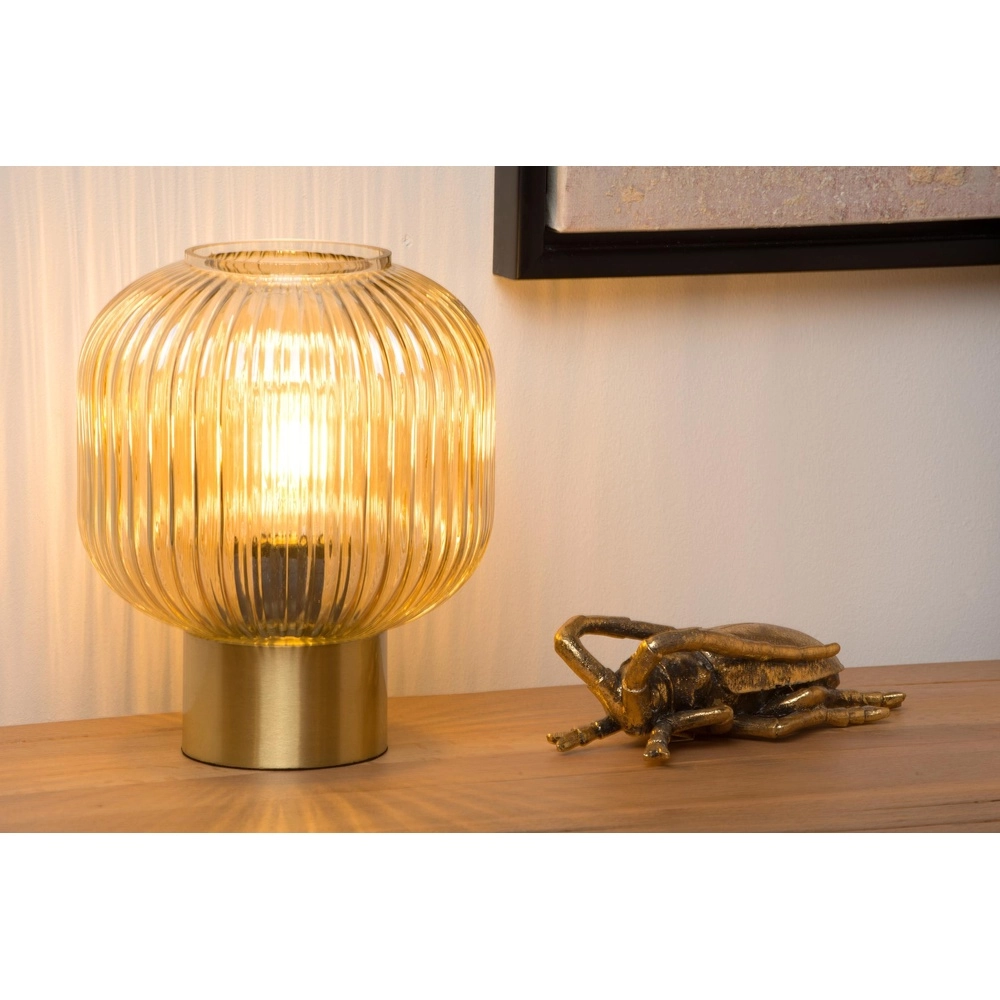 Tafellamp Maloto Ø 20cm amber Lucide 5411212451255