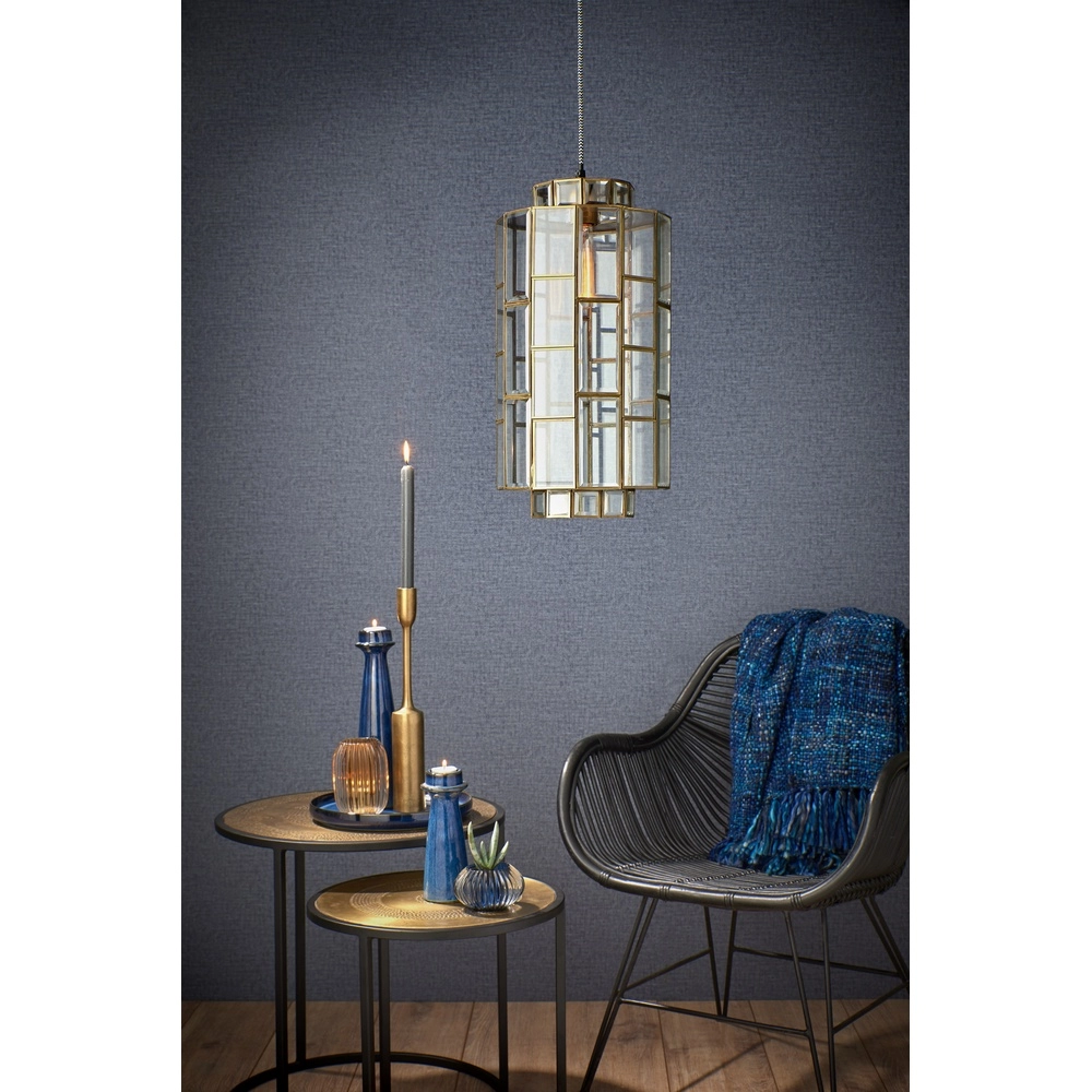 Glazen hanglamp SÃ¸strene Ø 24cm - glas met messing Light & Living 8717807187262