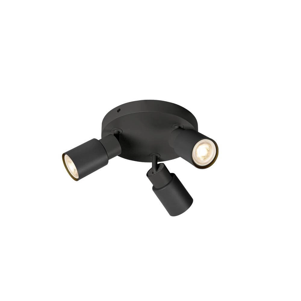 Ronde spot Puri 2.0 Tube zwart 3-lichts