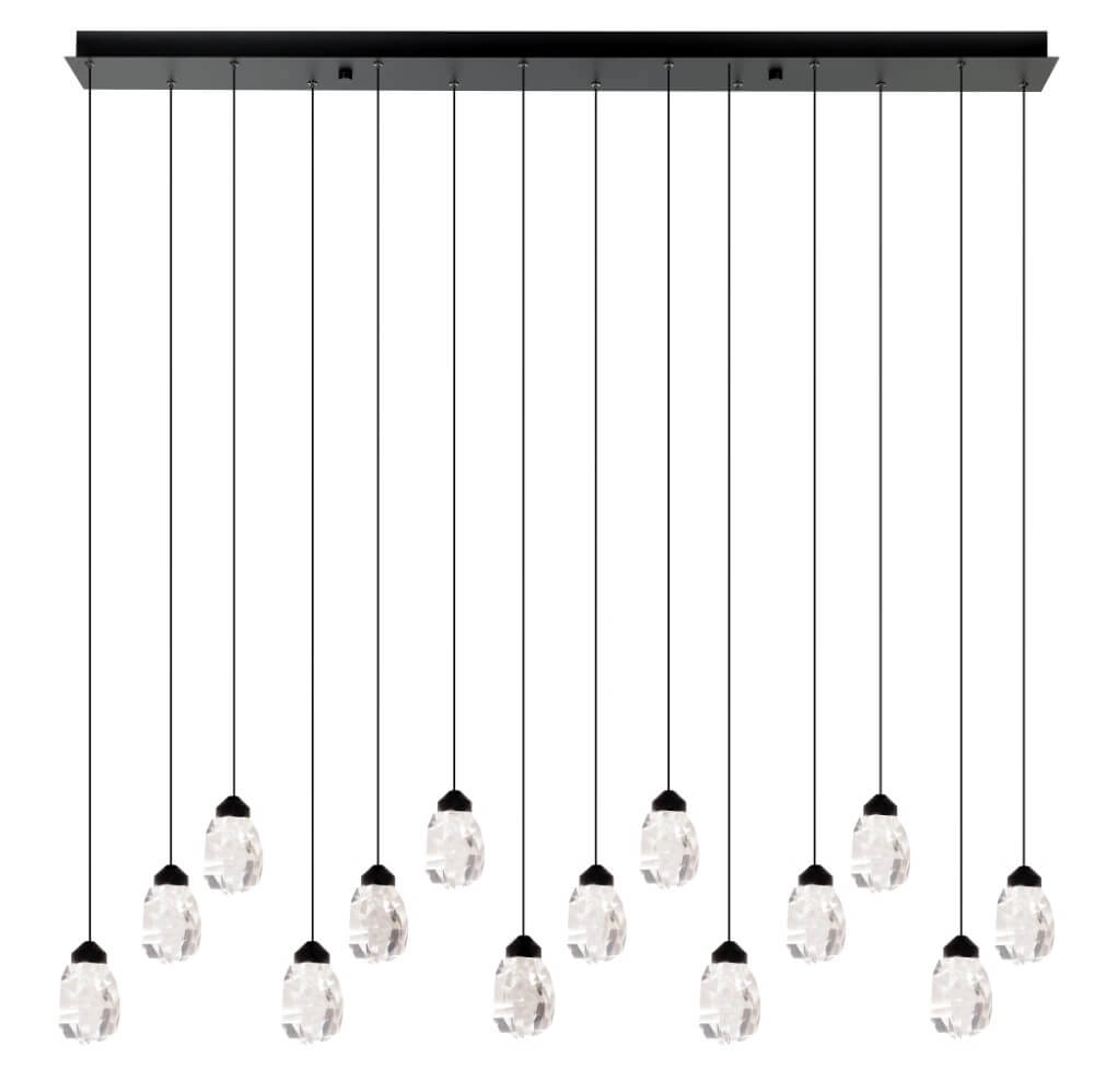 14-lichts hanglamp Sindicat zwart