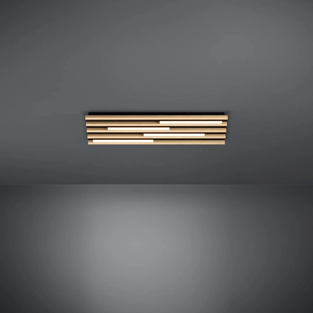 Houten led plafonnière Marreira 78cm Stars of Light 9002759398996