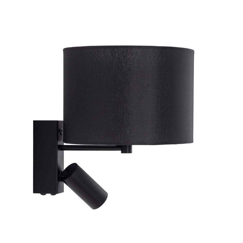 Zwarte wandlamp Lusso met schemerlampkap Lyora 5903139115216
