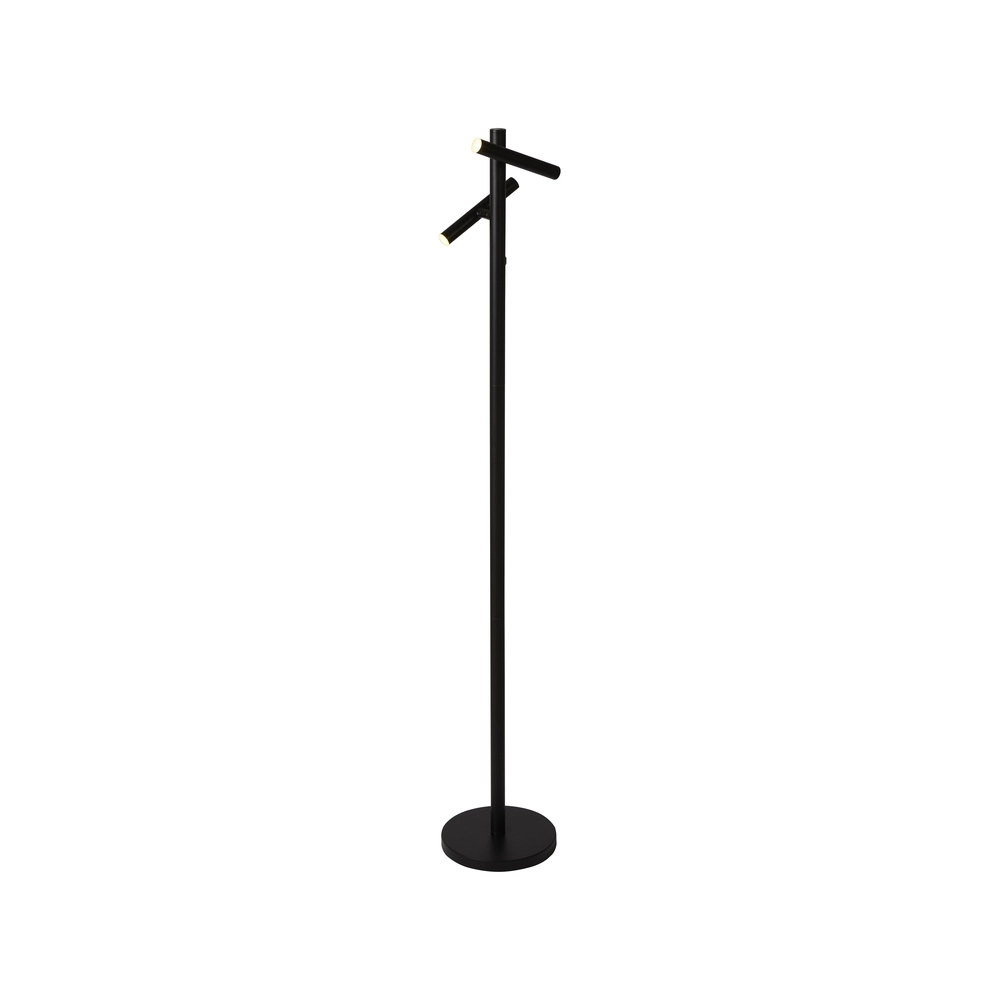 Vloerlamp Rechargeable zwart 2-lichts