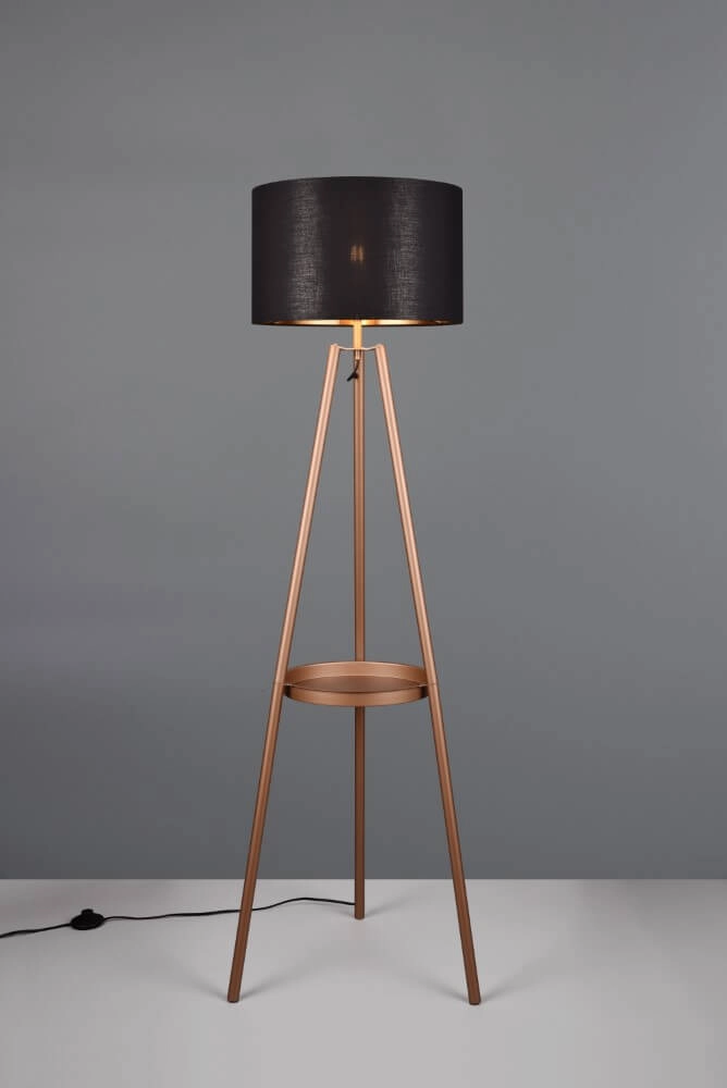 Staande vloerlamp Colette zwart met goud Trio 4017807574555