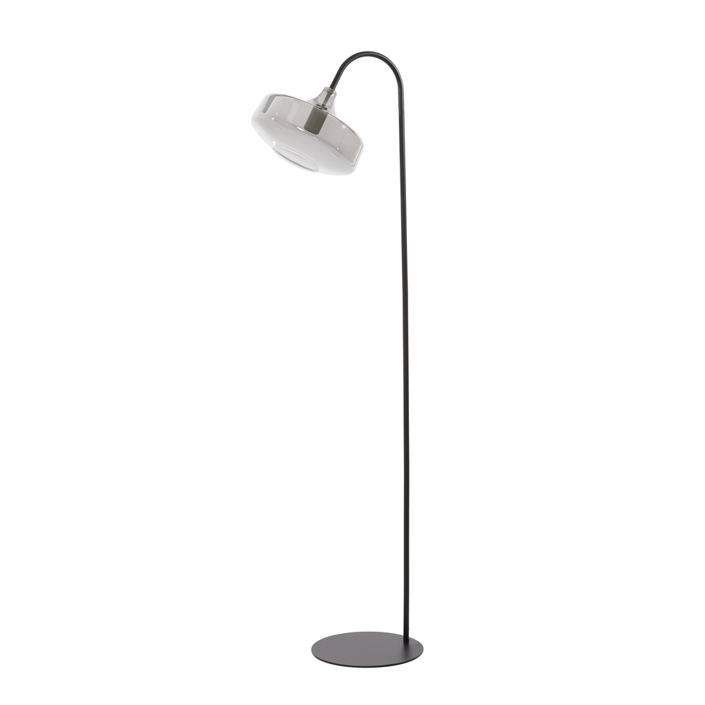 Glazen vloerlamp Solna zwart