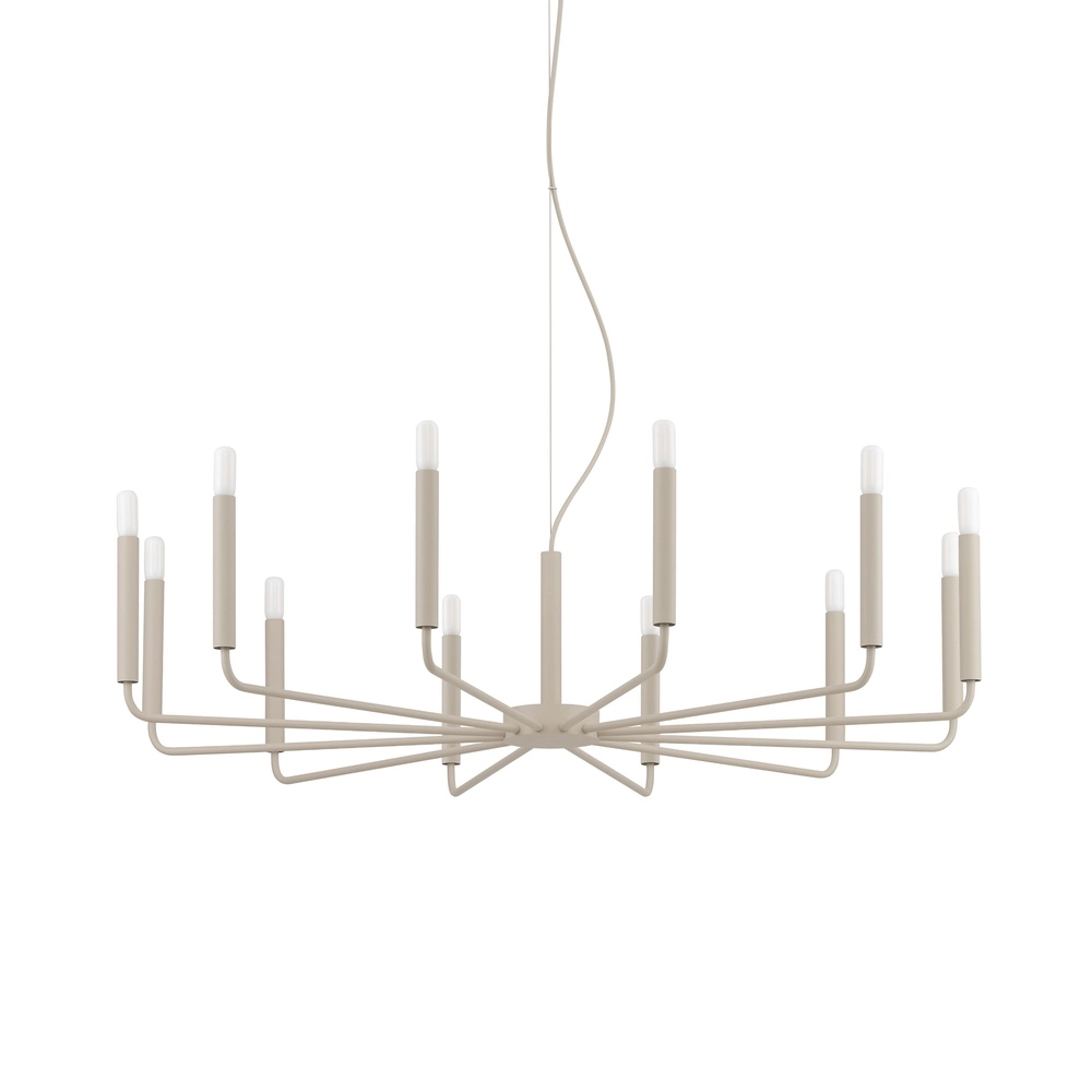 Moderne kroonluchter Orto zand bruin Ø 103cm Lyora 5903139125260