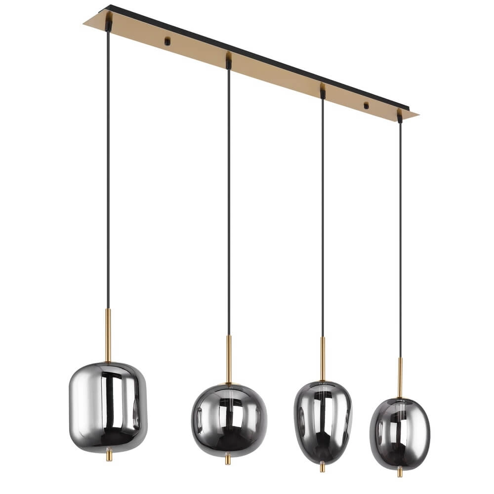 Gouden hanglamp Blacky I 4-lichts Globo 9007371416042