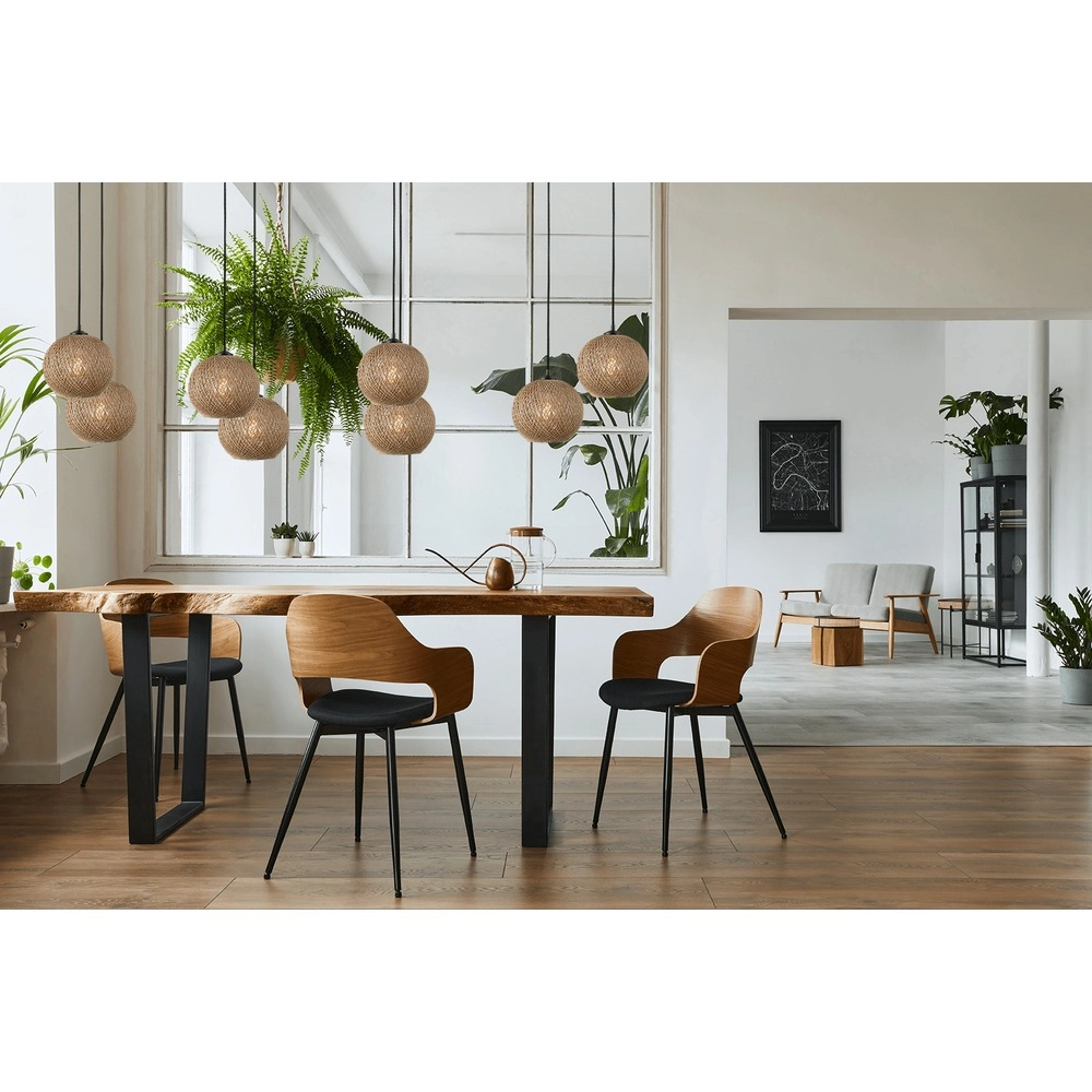 8-lichts hanglamp Corda ovaal rotan Ø 20cm Masterlight 8718121352916