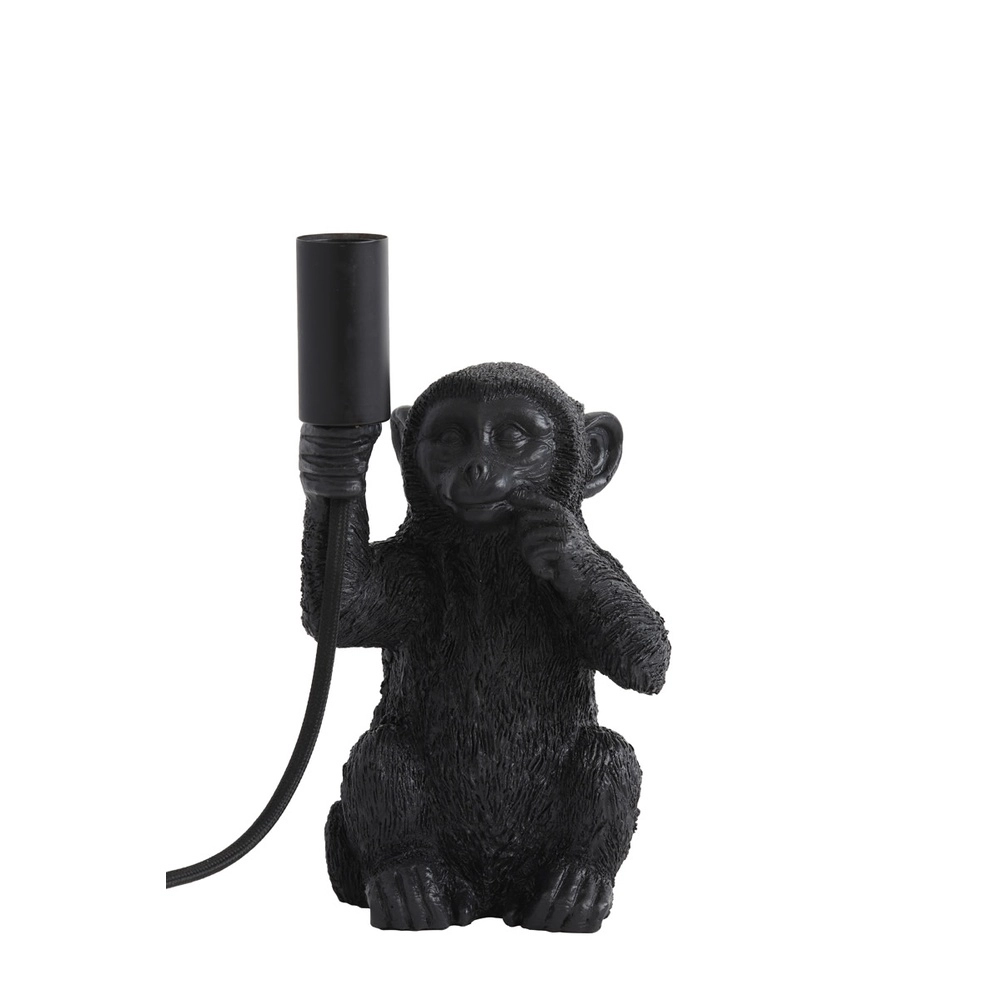 Tafellamp aapje Monkey zwart 23,5cm Light & Living 8717807605384