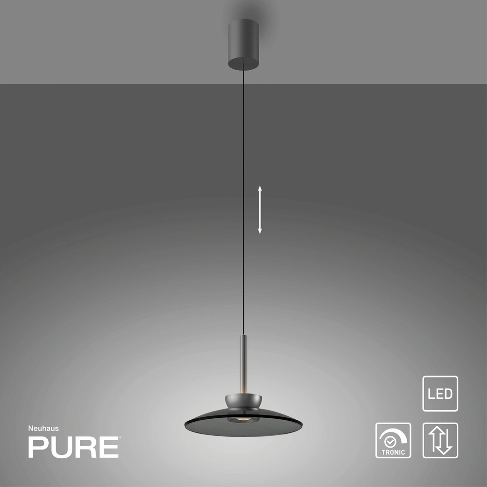 Hanglamp Ø 32cm Pure Moon met smoke glas Paul Neuhaus 4012248386293