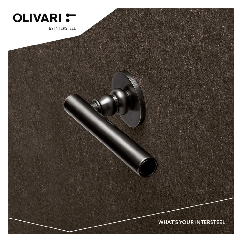 Design deurklink Dolve Vita op rozet antraciet Olivari 8714186511701