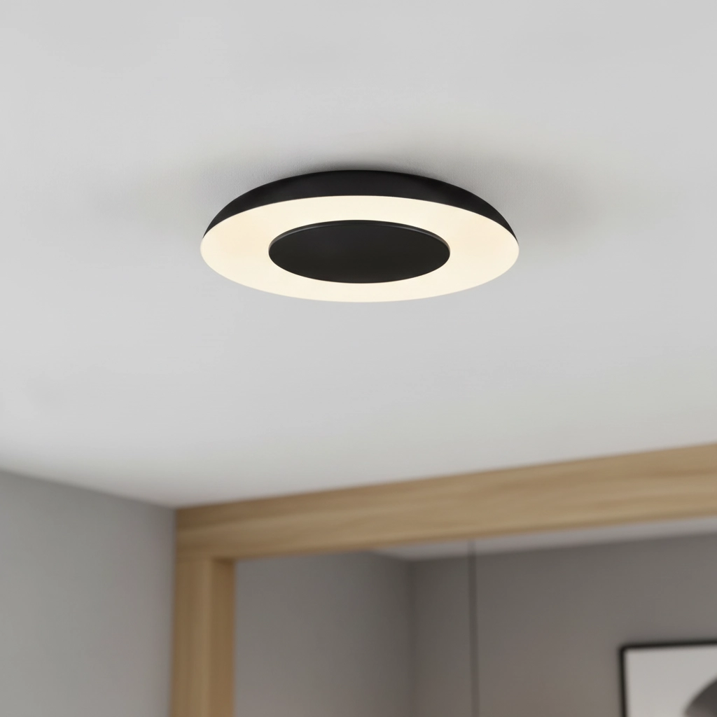 Design plafondlamp Epos Ø 40cm zwart met wit