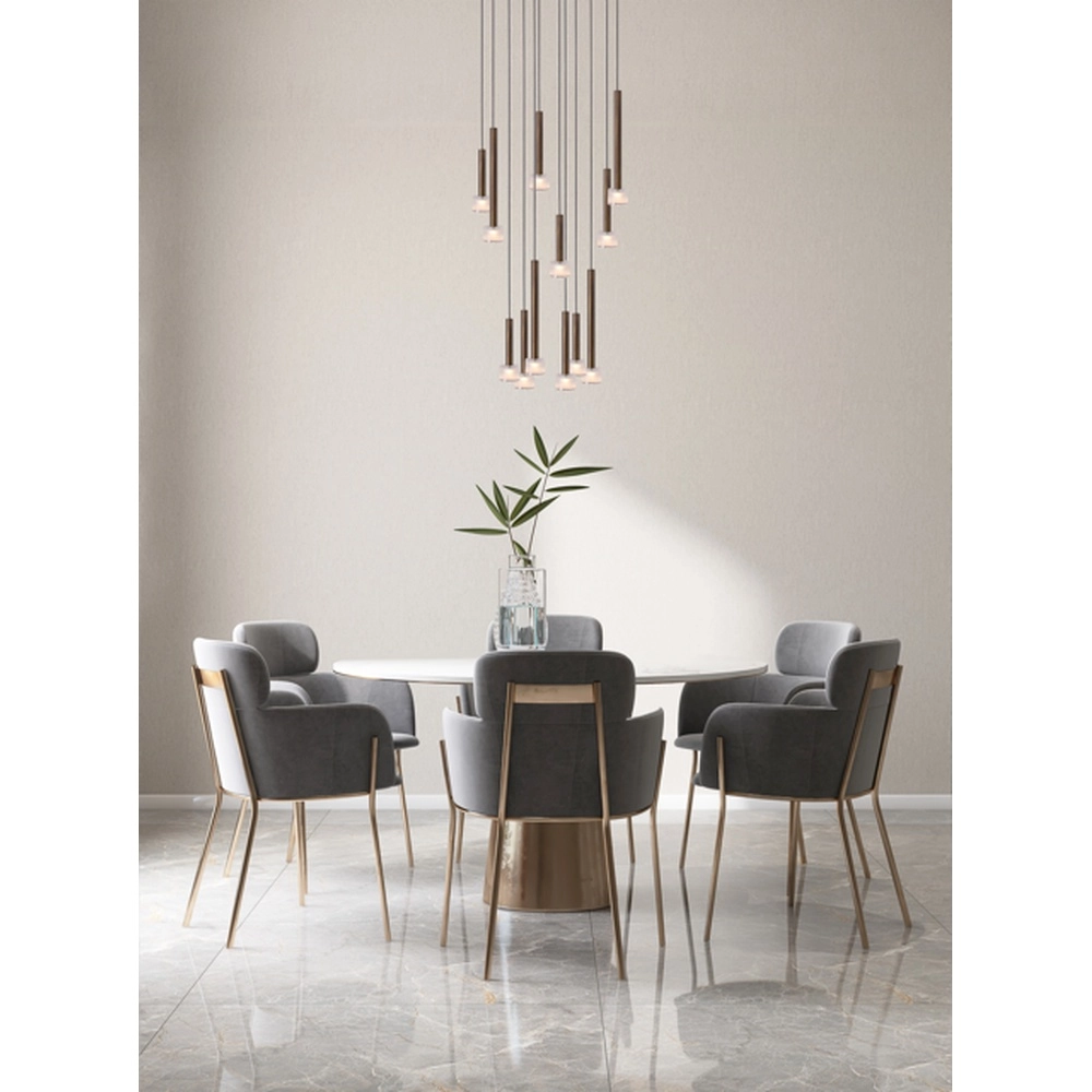 Led hanglamp Fabro 12-lichts - antiek koper Masterlight 8718121317090
