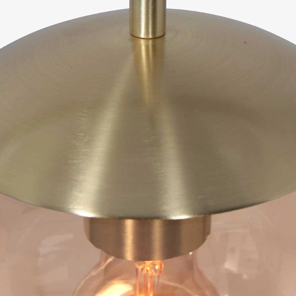 Gouden glazen hanglamp Bolique Ø 30cm Steinhauer 8712746166392