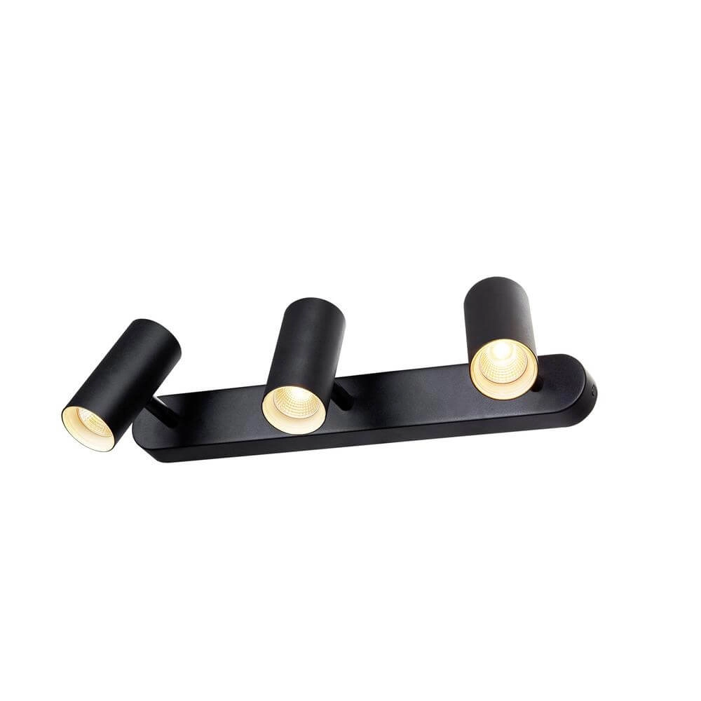 Opbouwspot Noblo zwart 3-lichts 2700K SLV 4024163300308