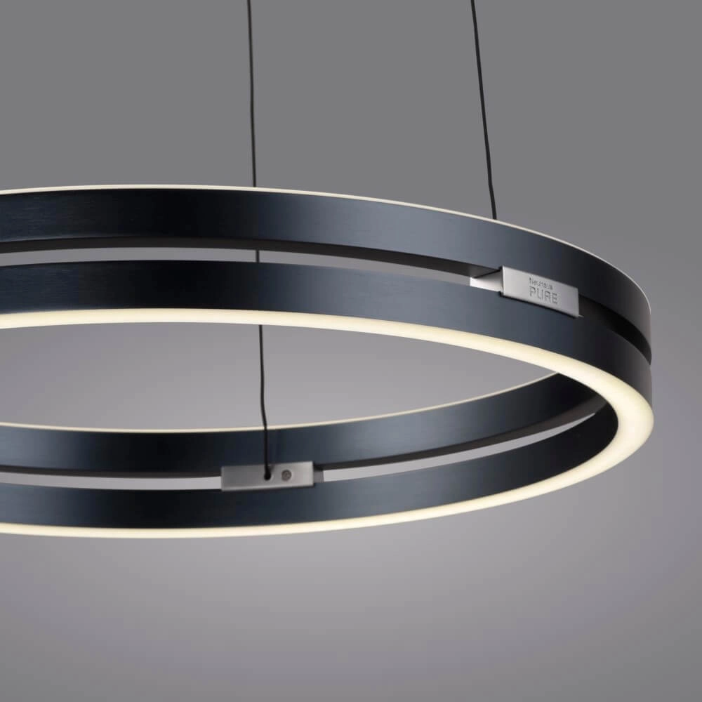 Strakke hanglamp Pure E-Loop grijs Paul Neuhaus 4012248372258