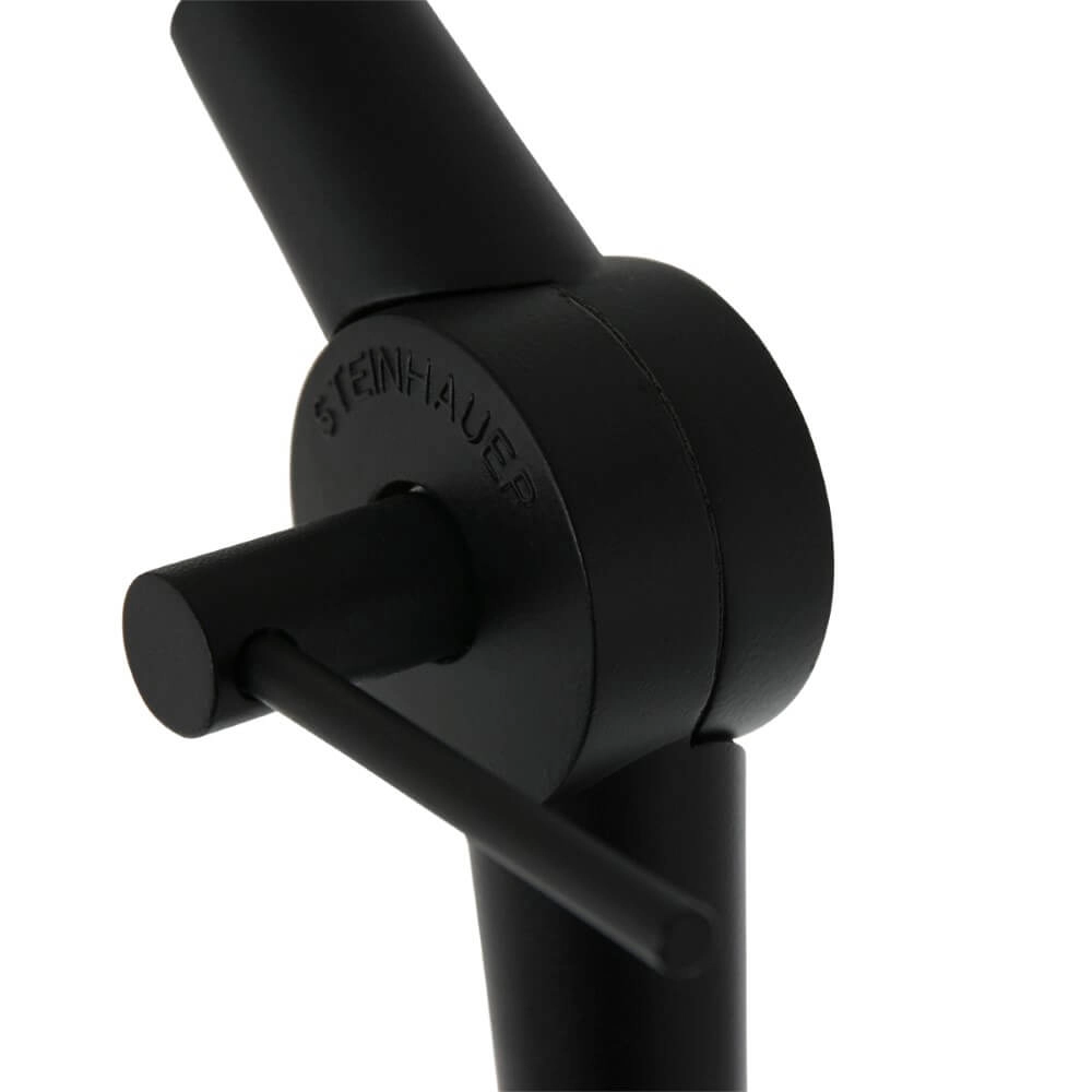 Zwarte vloerlamp Prestige Chic met blauwe kap Steinhauer 8712746147278