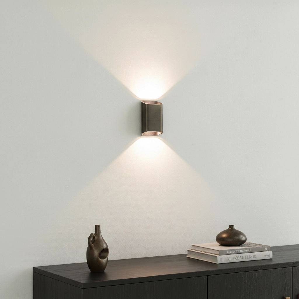 Wandlamp Diaz S donker brons