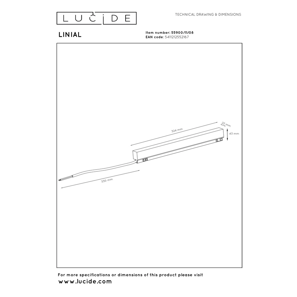 Opbouwdriver 1-fase Linial mat zwart chroom Premium by Lucide 5411212552167