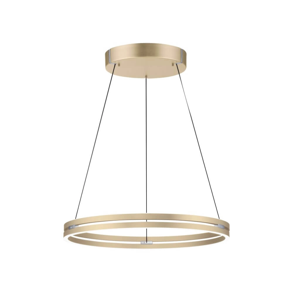 Strakke hanglamp Pure E-Loop messing Ø 70cm