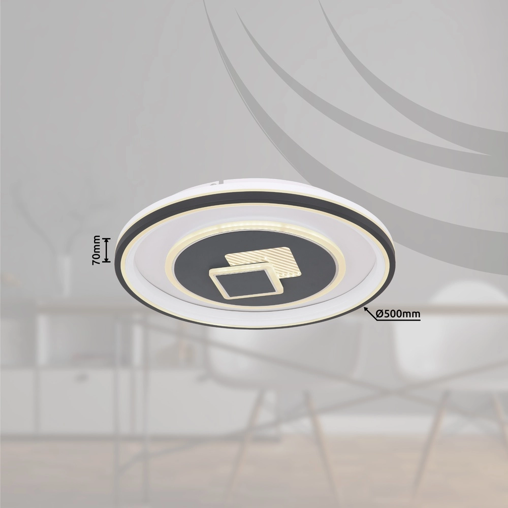 Plafondlamp Sundi wit met zwart Globo 9007371428915