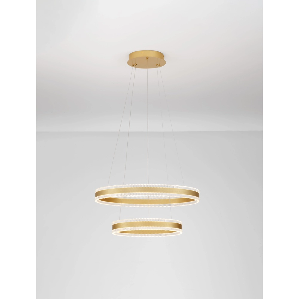Design hanglamp Alaro goud dubbel Lyora 5212017459626