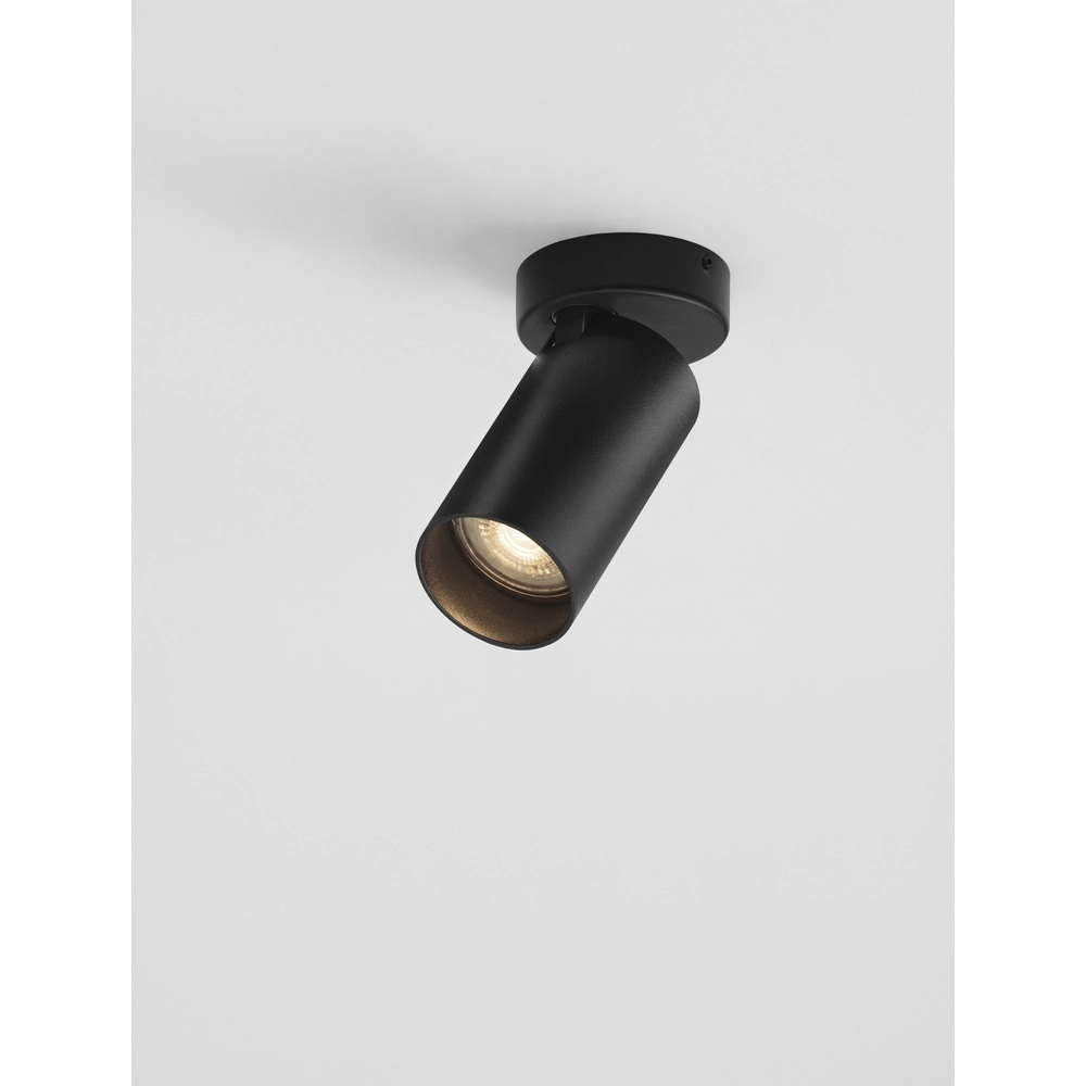 Plafondspot Oso zwart Ø 7cm
