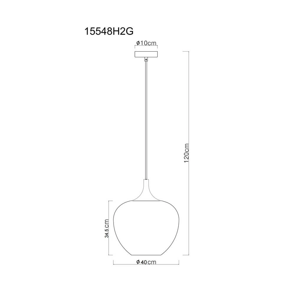 Zwarte hanglamp Maxy met rood glas Ø 40cm Globo 9007371456970
