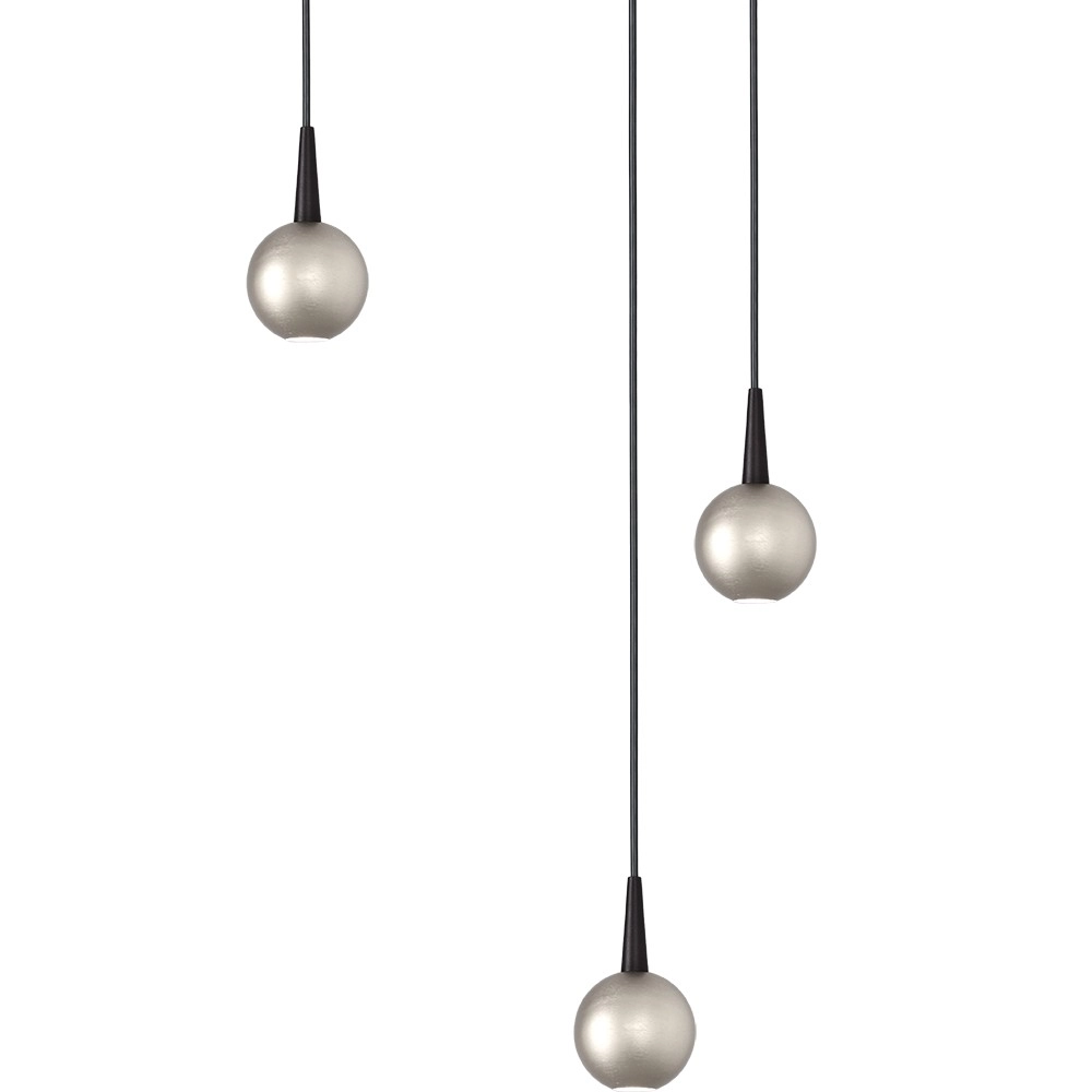 3-lichts hanglamp Talana zwart met nikkel Ø 17cm DTW Masterlight 8718121352244