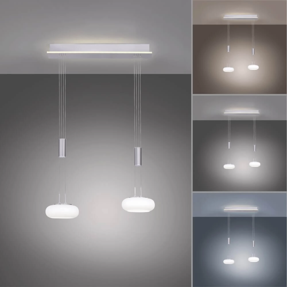 2-lichts hanglamp Q-Etienne metaal Paul Neuhaus 4012248350409