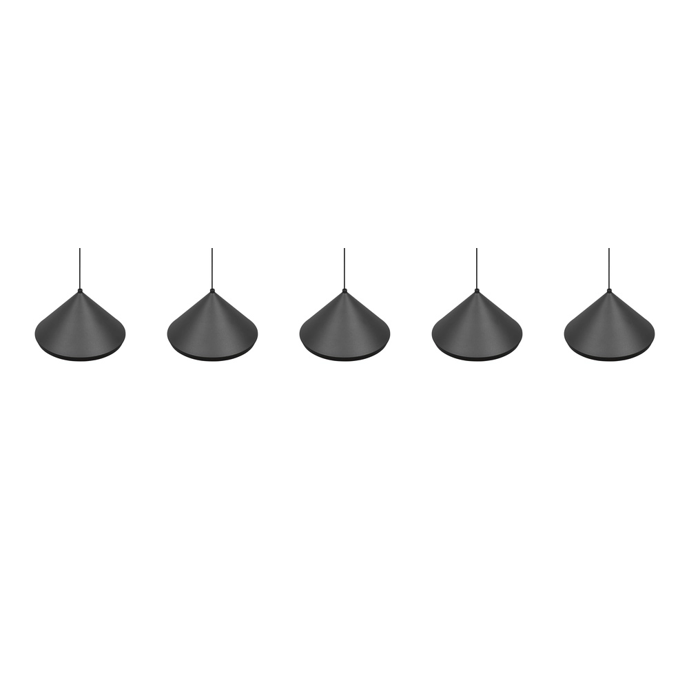 5-lichts hanglamp Laguna zwart Trio 4017807667684