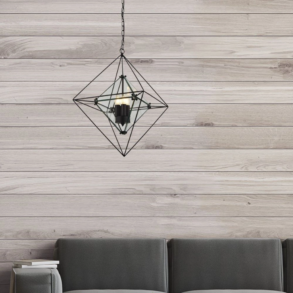 Zwarte hanglamp Diamond Searchlight 5053423159416