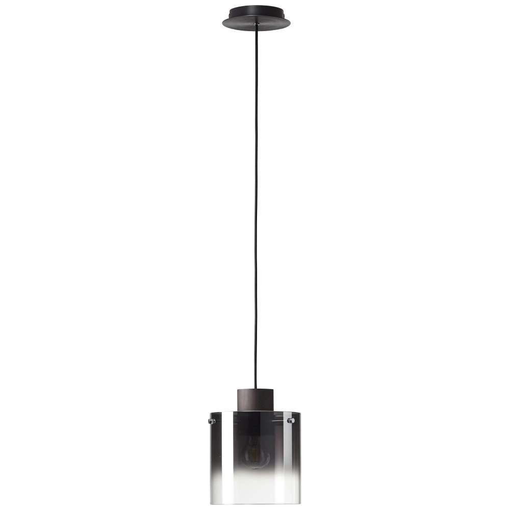 Hanglamp Beth E27 zwart met smoke glas Brilliant 4004353358470