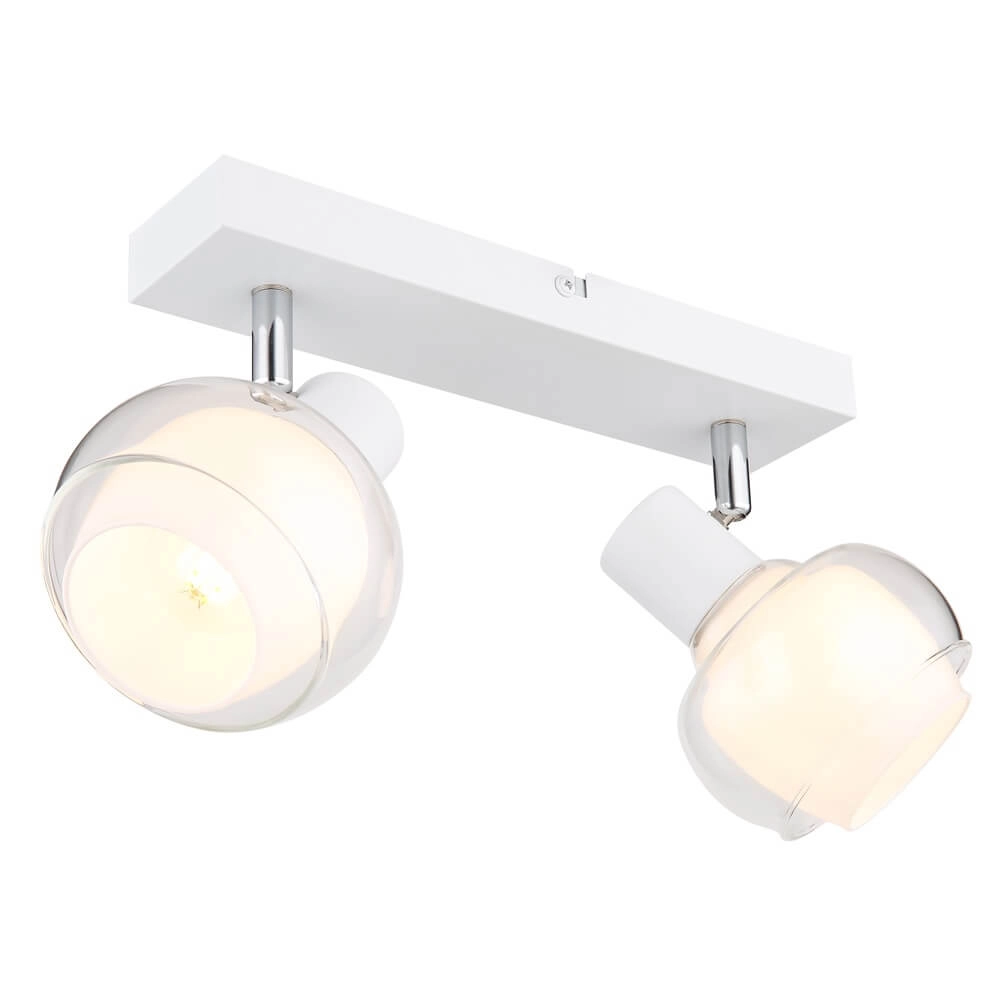 Witte plafondlamp Tokki 2-lichts
