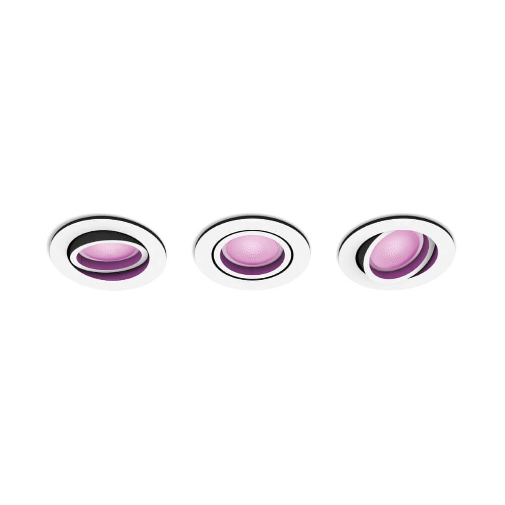 Inbouwspot Hue Centura - White and Color set van 3 wit Philips 8720169319097