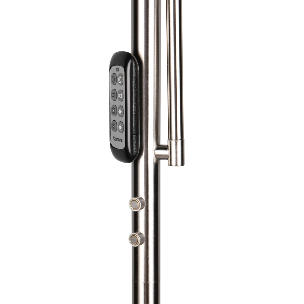 Vloerlamp Palermo nikkel met leeslamp Trio 4017807641370