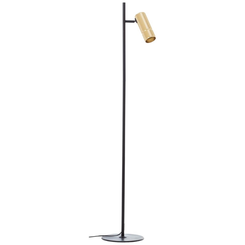 Vloerlamp Marty zwart met goud Brilliant 4004353438356